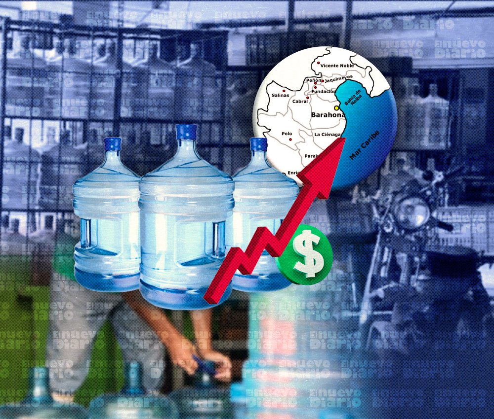 Sube el costo del botellón de agua en Barahona y aumenta la presión sobre los hogares: puntos clave
