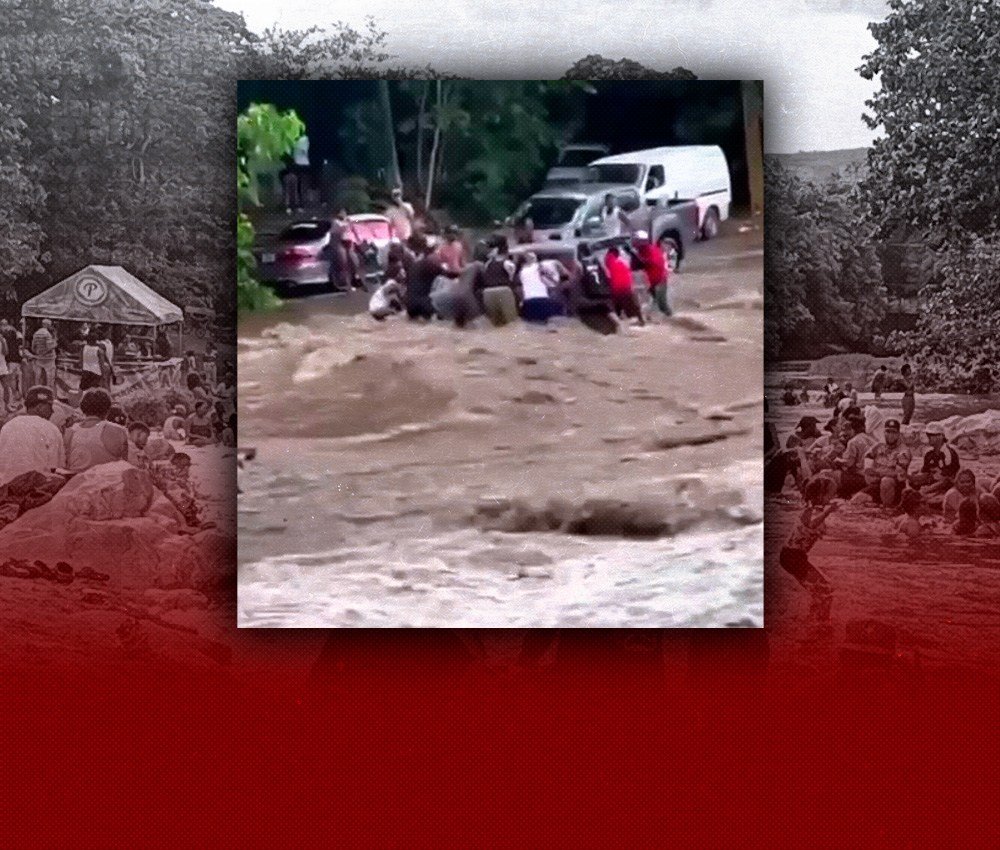 Una crecida repentina del río Inaje pone en riesgo a bañistas en Dajabón durante el asueto de Corpus Christi