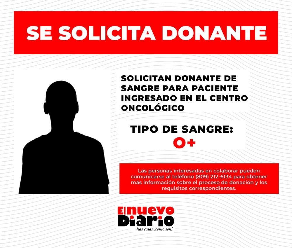 Piden donantes O+ para paciente internado en el Instituto de Oncología Dr. Heriberto Pieter