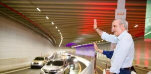 Abinader abre el túnel de Plaza de la Bandera y presenta como “futuro” una obra de RD$3,300 millones
