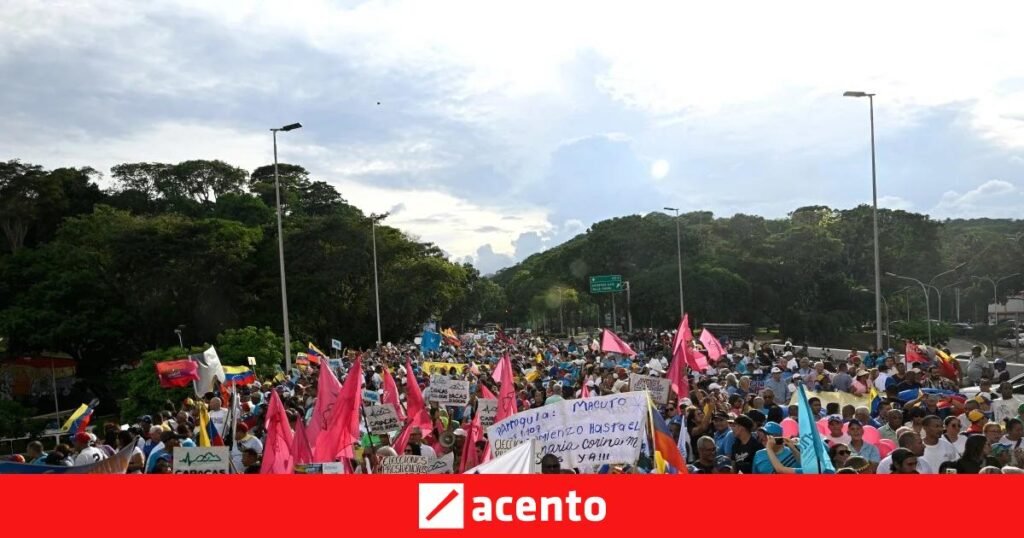 Venezolanos salen a exigir elecciones en 2027 y el regreso de Machado
